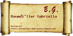Baumüller Gabriella névjegykártya